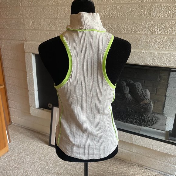 WE THE FREE Women's Oatmeal Ribbed Mockneck Tank Small - Picture 4 of 7